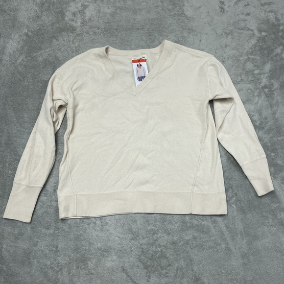 Lucky Brand Women's M Pullover Sweater Beige e0189 - Picture 3 of 7